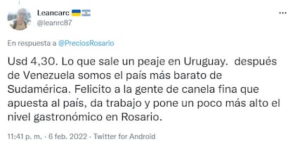 Un ticket viral generó debate en Rosario (Foto: Twitter)
