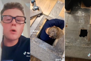 Un tiktoker se llevó una gran sorpresa tras hacer un hallazgo en el sótano de su casa