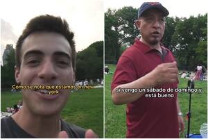 Un tiktoker se sorprendió al escuchar lo que le contó un vendedor de bebidas en el Central Park