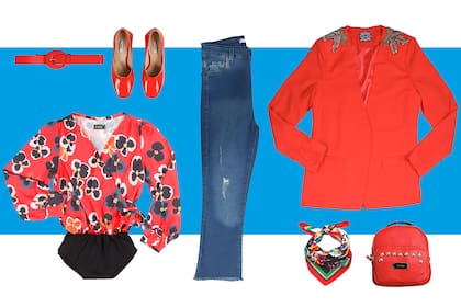 Un toque de rojo levanta cualquier look