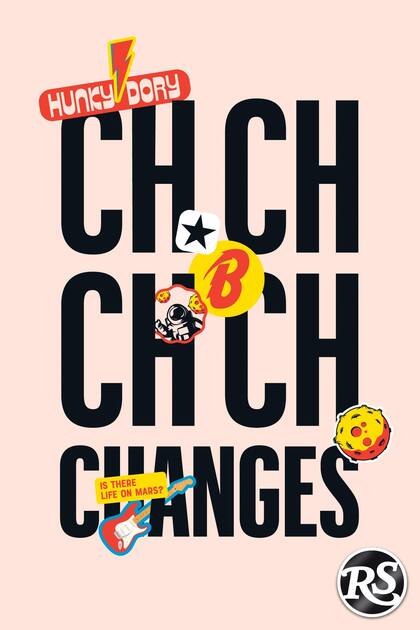 Un tributo tipográfico a David Bowie, parte de Yeah Yeah Yeah