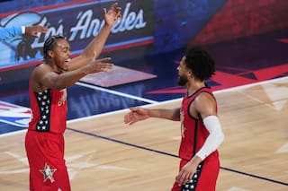 Un triple de Barnes impulsa a las Estrellas sobre Resto del Mundo en inicio del Juego de Estrellas