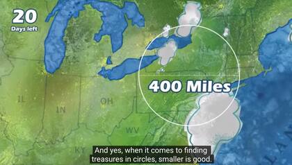 Un trofeo de oro valorado en 26.000 dólares podría estar escondido en un bosque de Massachusetts (Proyecto Skydrop)