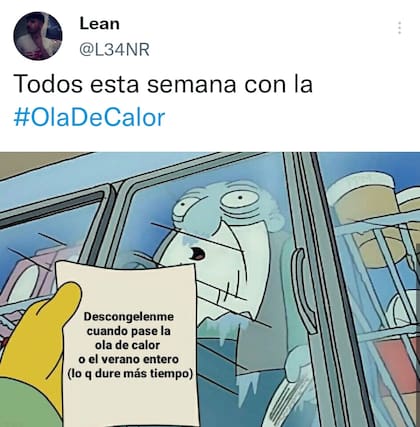 Un usuario utilizó una foto de los Simpson y escribió: "descongélenme cuando pase la ola de calor"