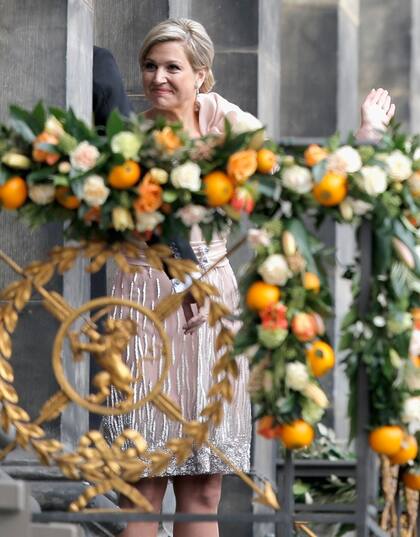 Un vestido sobrio fue el elegido por Máxima para esta especial ocasión