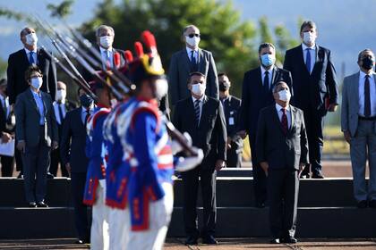 Bolsonaro, en un desfile oficial en plena pandemia