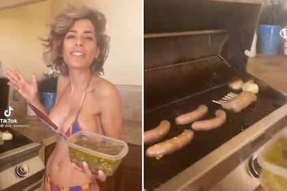 Un video de Vannucci en Tik Tok generó polémica por la preparación de un “asado vegano”