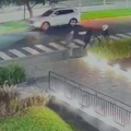 Un vigilador atropelló en el estacionamiento del shopping a un ladrón que escapaba después de robar un local