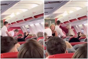 Le negaron una copa de champagne en el avión y reaccionó de forma desmedida