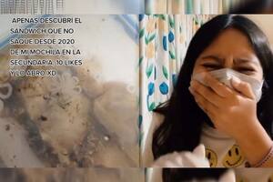 Una adolescente encontró un sándwich olvidado durante dos años en su mochila