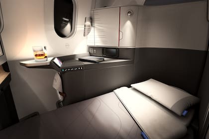 Una aerolínea lanzó habitaciones de lujo en los aviones