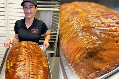 Una almohada entera suficiente para 25 personas tiene un costo de US$320. (Instagram lechonalacolombiana)