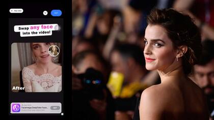 Una app de deepfakes usó en marzo último el rostro de la actriz Emma Watson para promocionar su plataforma