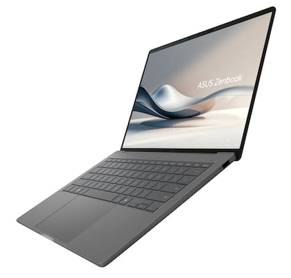 Una Asus Zenbook A14, con pantalla de 14 pulgadas, chip Snapdragon X y 980 gramos de peso