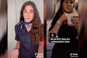 Una azafata reveló por qué no se debe pedir café ni té en el avión y los usuarios reaccionaron