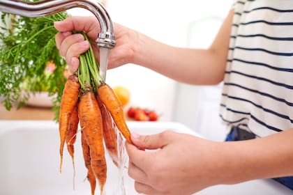 Una buena forma de conservar a la zanahoria es cortarla en bastones y dejarlas en un bowl con agua. De esta forma el vegetal mantiene su sabor y textura.