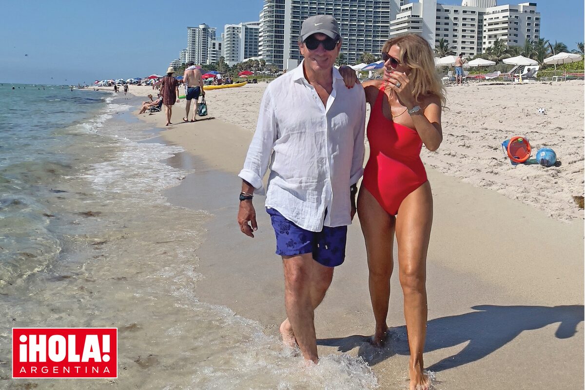 En Miami. Flavia Palmiero posa con su novio, Luis Scalella, y revela los detalles de su amor poco convencional - LA NACION En Miami. Flavia Palmiero posa con su novio, Luis Scalella, y revela los detalles de su amor poco convencional - LA NACION