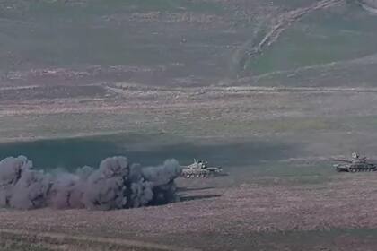 Una captura de imagen tomada de un video disponible en el sitio web oficial del Ministerio de Defensa de Armenia el 27 de septiembre de 2020