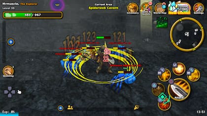 Una captura de pantalla del juego argentino Eterspire