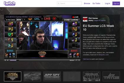 Una captura de pantalla del servicio de transmisión de partidas de videojuegos Twitch
