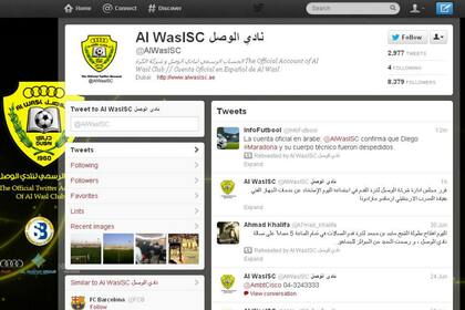 Una captura del Twitter oficial