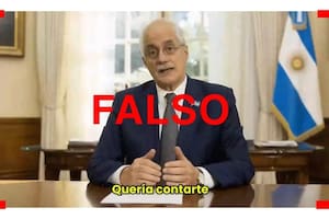 Una captura del video falso de Taiana