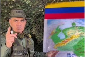 Una captura del video que transmitió Vladimir Padrino López en sus redes