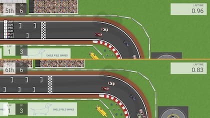 Una captura del videojuego argentino Pretend Cars Racing