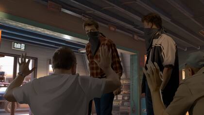 Una captura del videojuego As Dusk Falls