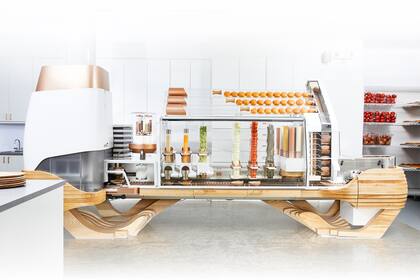 Una característica de los locales gastronómicos robotizados es que toda la elaboración y preparación es a la vista