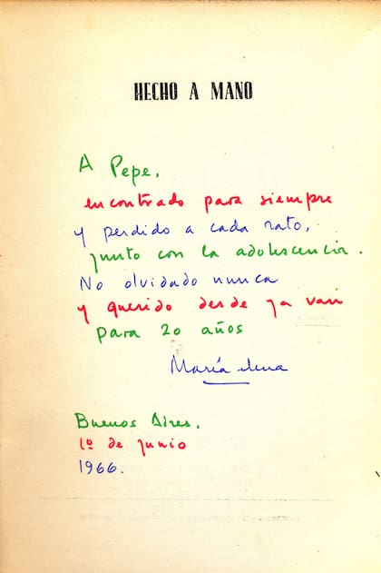 Una carta de María Elena Walsh, datada en 1966, a su amigo de siempre