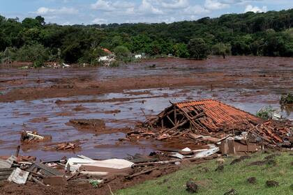 Una casa destrozada en Brumandinho