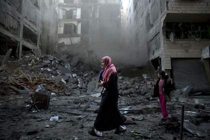 Una casa destruida en la Franja de Gaza por los misiles israelíes