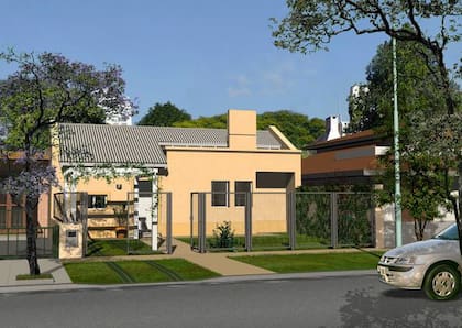 Una casa en un barrio abierto