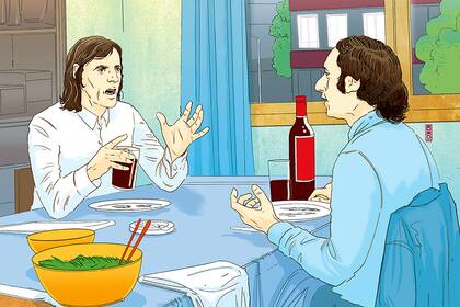 Una charla bien futbolera hasta la madrugada, entre Menotti y Bilardo