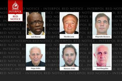 Una circular roja de Interpol en 2015 puso a cuatro ejecutivos corporativos y dos ex funcionarios de la FIFA en su lista de buscados por extorsión, conspiración y corrupción