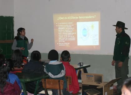 Una clase con guardaparques