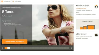 Una clase de ruso en Babbel