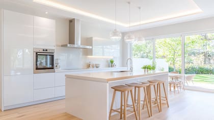 Una cocina a pura luz.