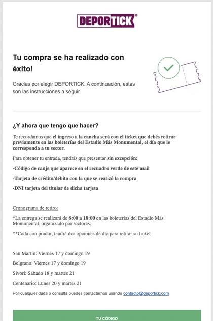 Una compra exitosa de entrada para Argentina vs. Panamá, en el Monumental