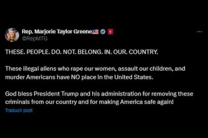 Una congresista de Georgia dijo que los migrantes de los carteles "no pertenecen a EE.UU."