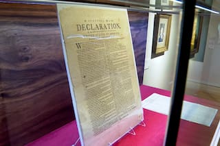 Subastan una copia de la Declaración de la Independencia de Estados Unidos de 1776