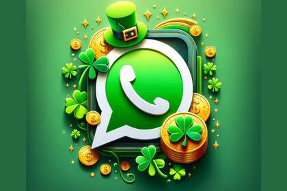 Una creación de la IA para el "modo San Patricio" para WhatsApp