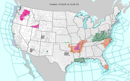 Una cresta subtropical "tres veces más intensa" que lo normal elevará temperaturas sobre 90°F (32°C), combinada con vientos que activaron alertas rojas por incendios en la Cuenca de Columbia y sur de Idaho