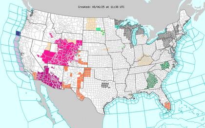 Una cúpula de alta presión elevará las temperaturas a 46°C en Arizona y el sur de California, con avisos de calor extremo y recomendaciones para evitar actividades al aire libre y buscar refrigeración