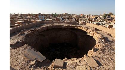 Una cúpula derrumbada por el paso del tiempo.