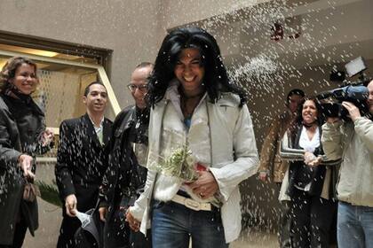 Una de las 6000 parejas que se casaron tras la ley