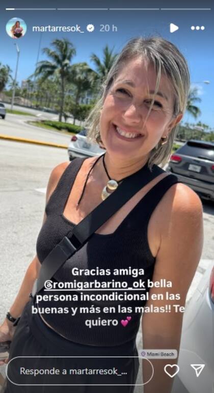 Una de las amigas que ayudó a Mar Tarrés en Miami