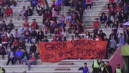 Una de las banderas colgadas el domingo contra el presidente de Wilstermann