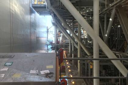 Una de las barreras de contención